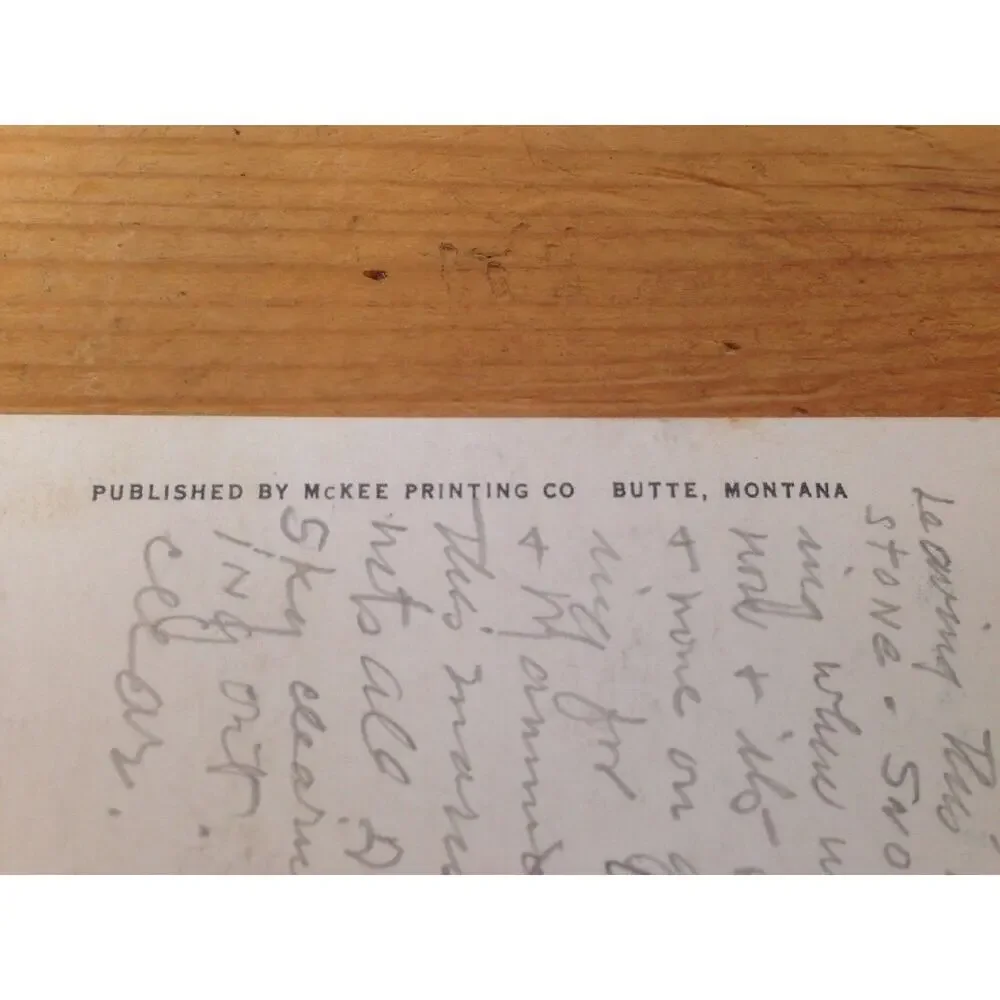 Vintage McKee Plastichrome Friendly Hotel Finlen Butte Montana Postcard USA